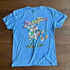 Disney DuckTales Mens Sz L Blue T-shirt TAGLESS Polyester/Cotton Shows Wear